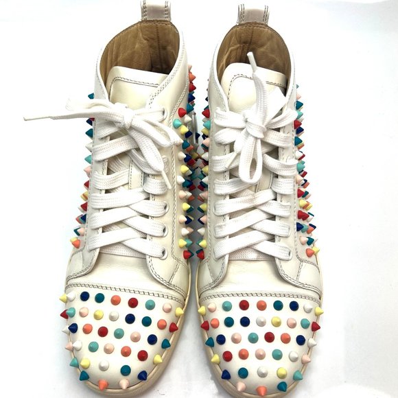 🌷❤️‍🔥FINAL SALE 🔥 NO OFFERS🌷💥Christian Louboutin Lou Spike Sneakers 38.5 - Picture 7 of 10
